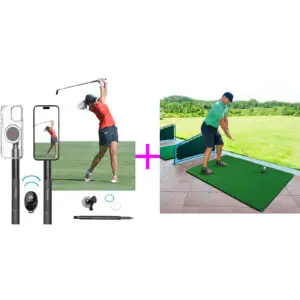 PrecisionMaster Range Combo | Hitting Mat 3.8'×5' w/Monopod Lite